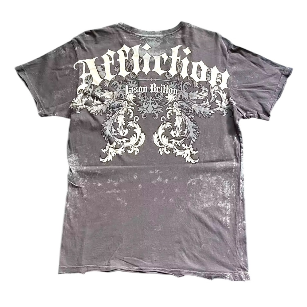 Affliction Men's Gray Graphic T-Shirt